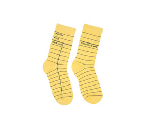 Out of Print Library Card Socks Adult