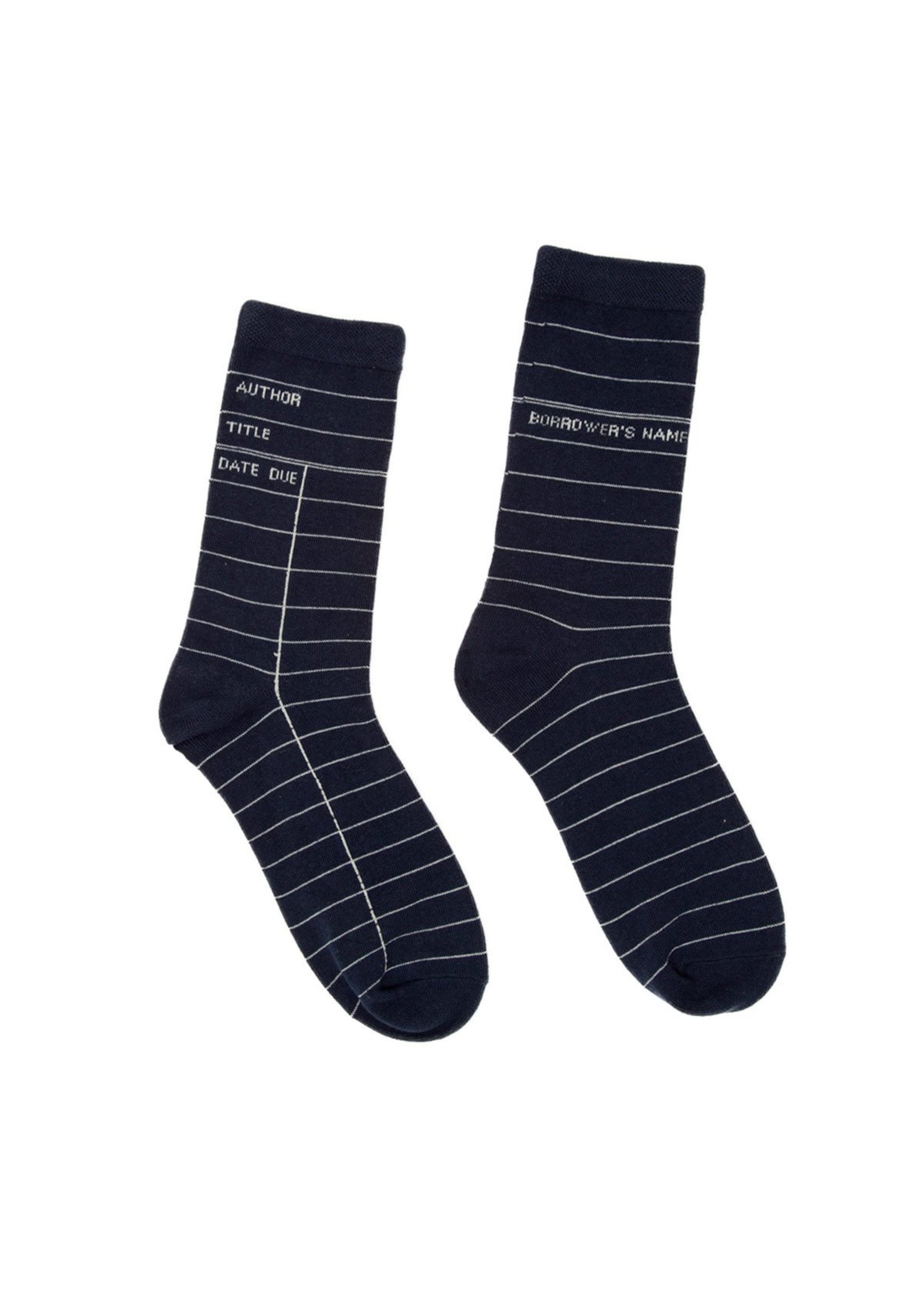 Out of Print Library Card Socks - Adult