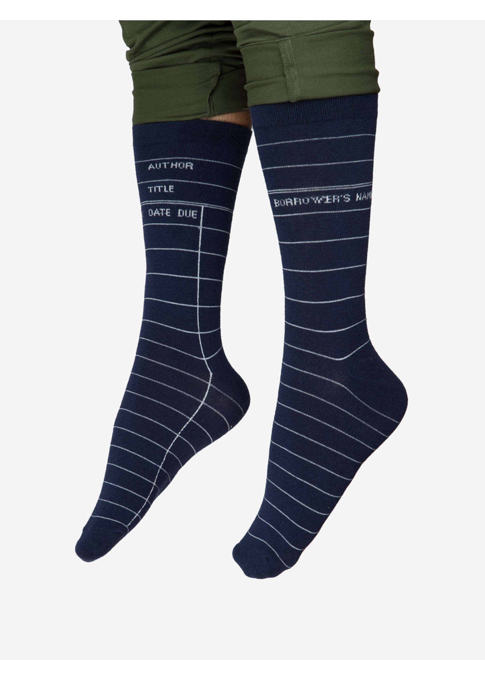 Out of Print Library Card Socks - Adult