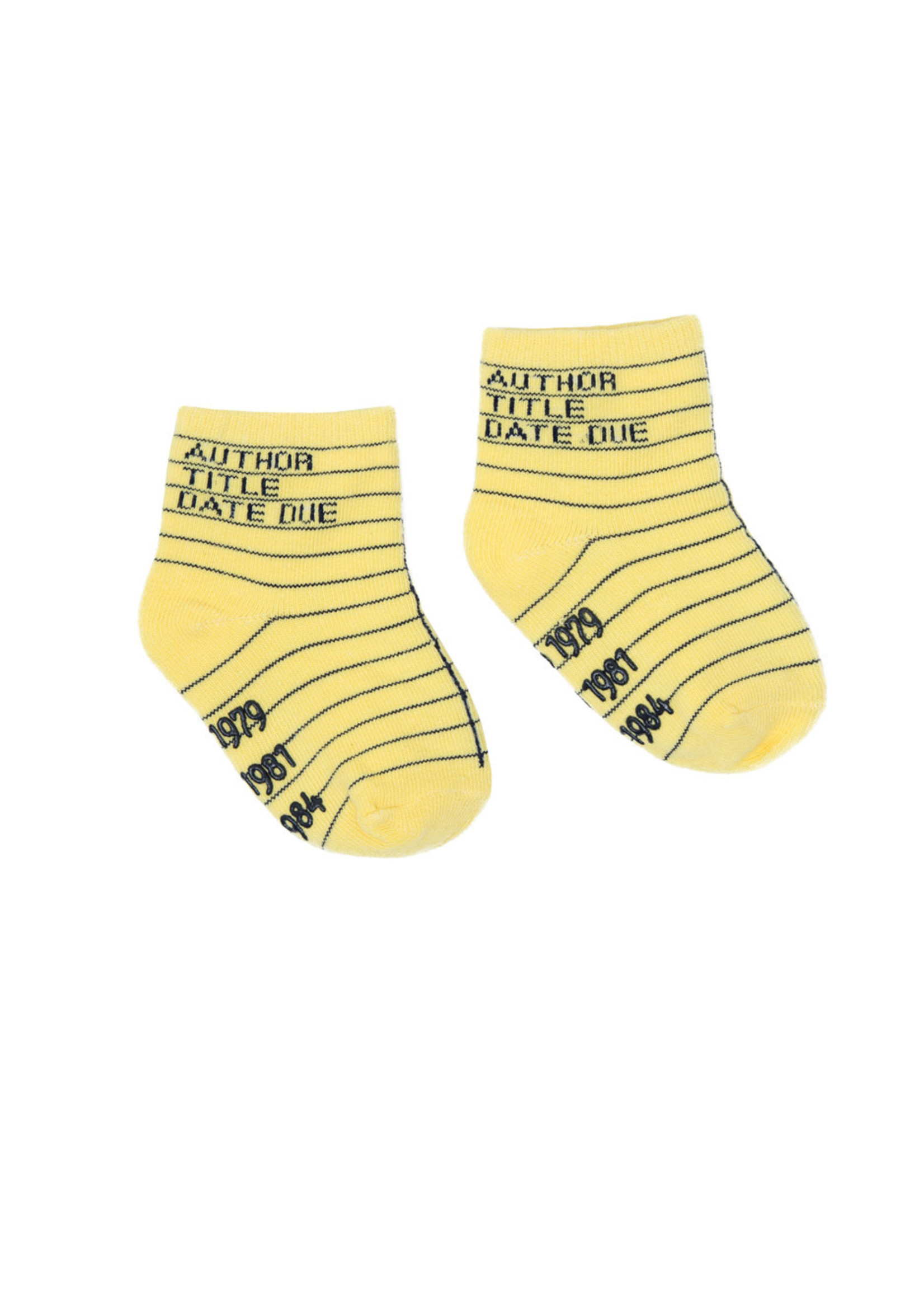 Out of Print Library Card Socks - Kids, Pack of 4