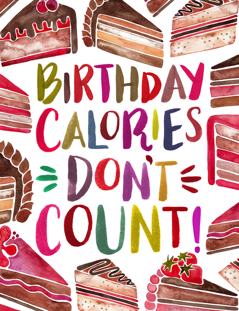 Birthday Calories Don't Count - Bookmark, The Library Store