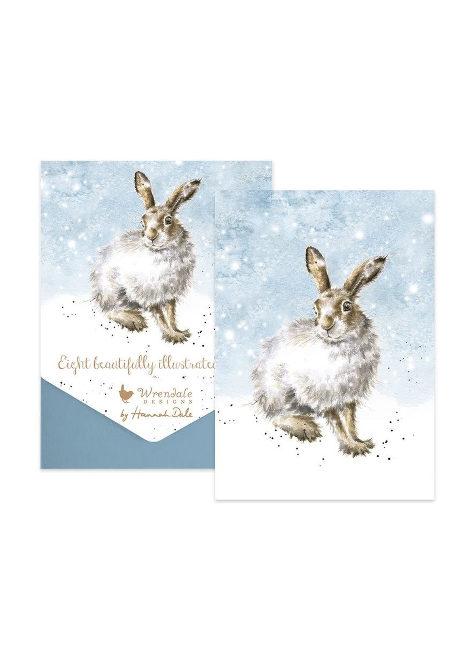 Wrendale Designs Winter Hare Notecard set - 8 cards