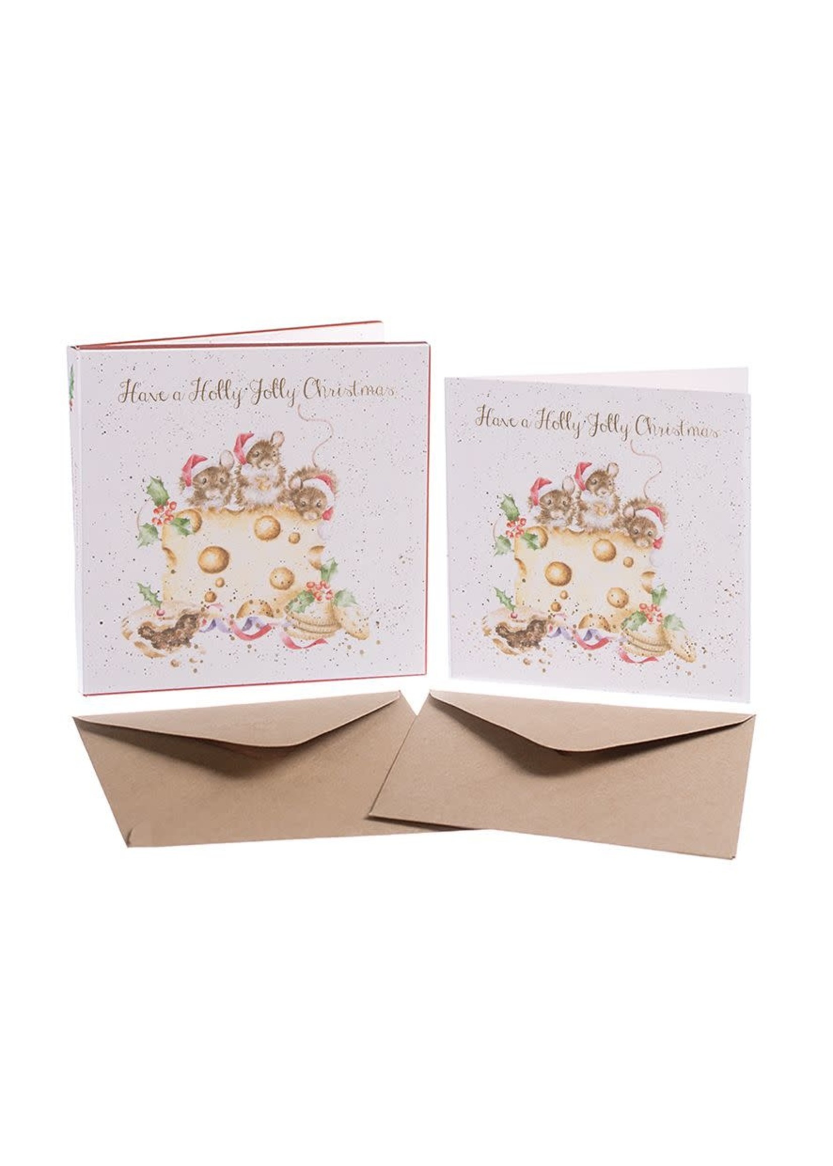 Wrendale Designs Holly Jolly Christmas Notecard set - 8 cards