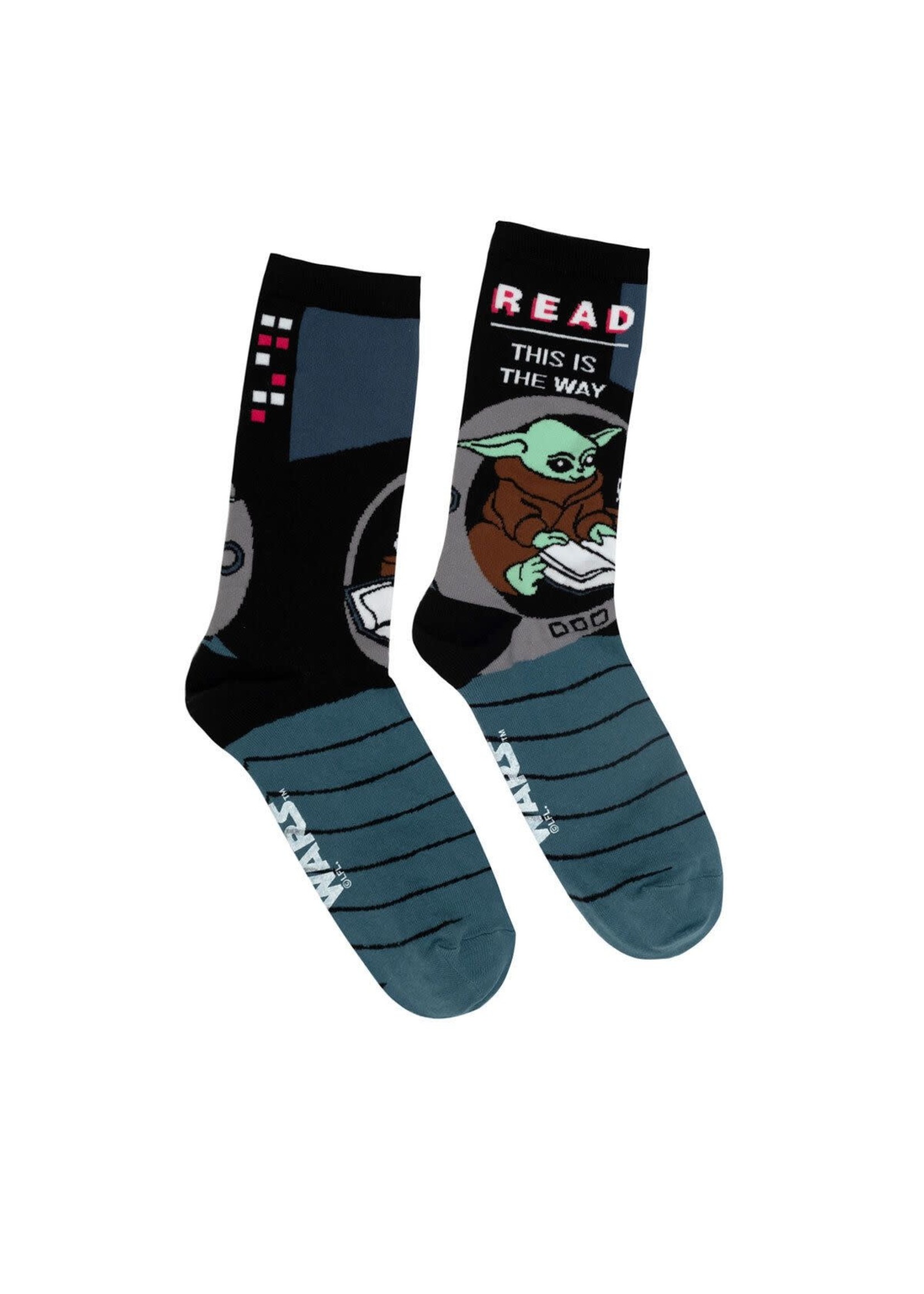 Out of Print Read Baby Yoda Unisex Socks Adult