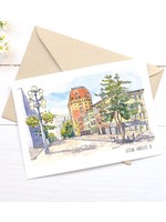 Jessica Kang Gastown Watercolour Greeting Card by Jessica Kang