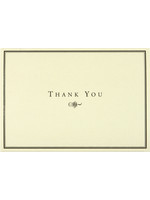 Peter Pauper Press Thank You Card Box: Black/Cream