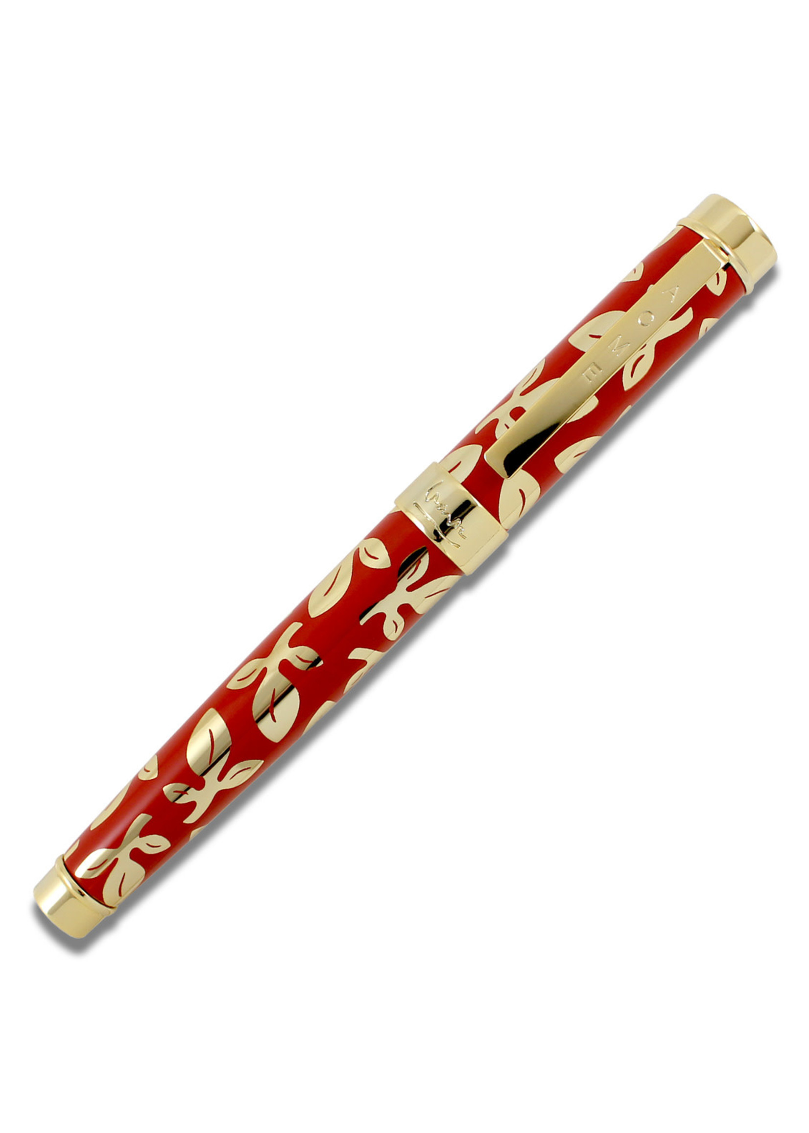 Acme Leaf-Red Hybrid Rollerball Pen