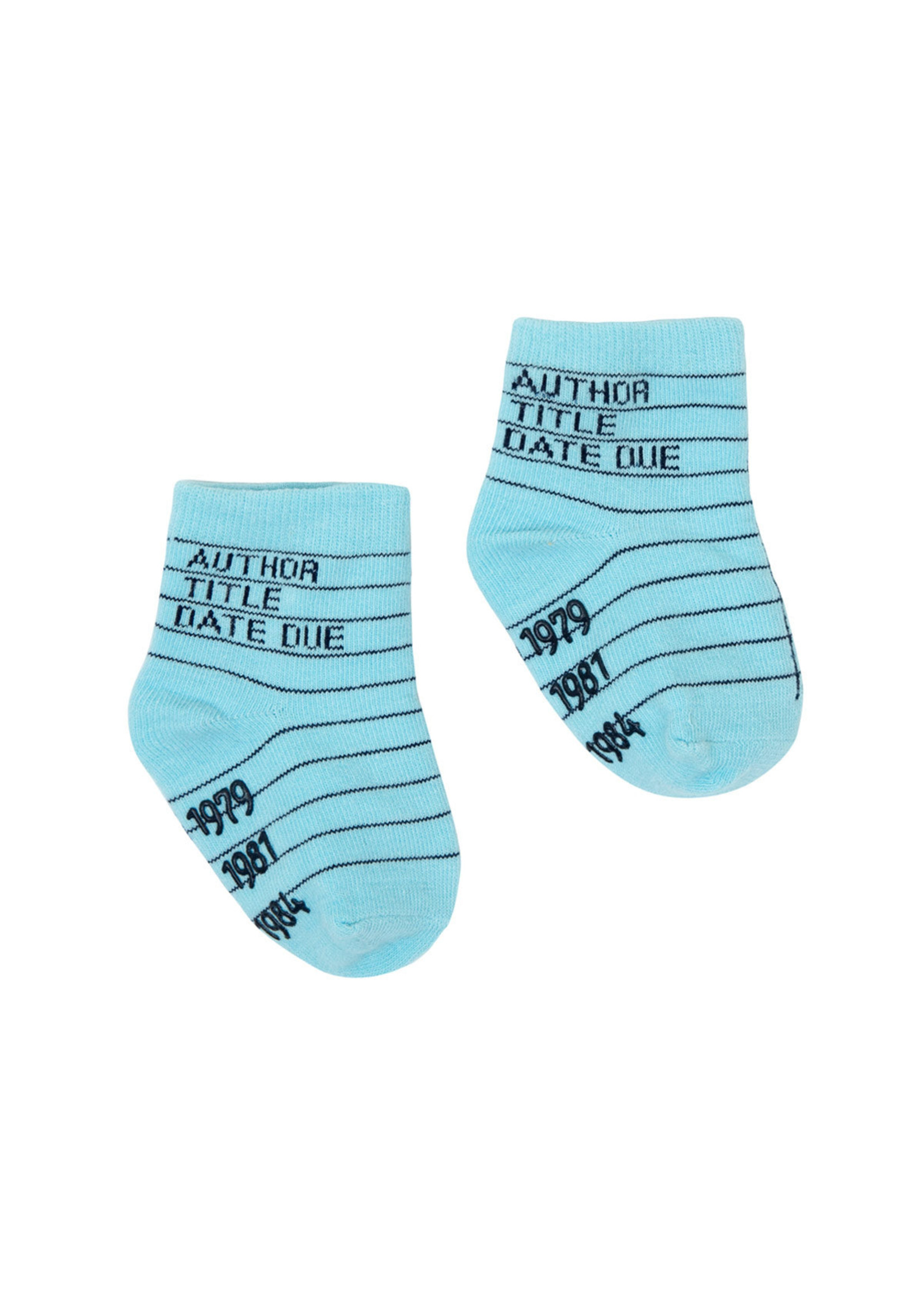 Out of Print Library Card Socks - Kids, Pack of 4