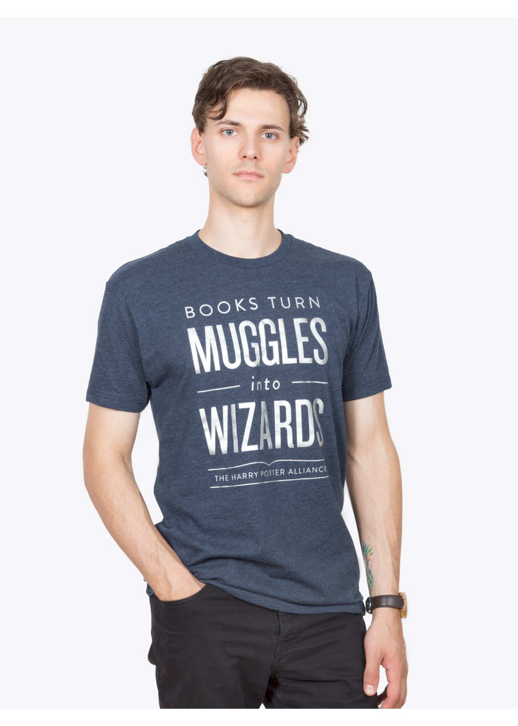 Out of Print Books Turn Muggles Into Wizards T-Shirt - Adult Unisex