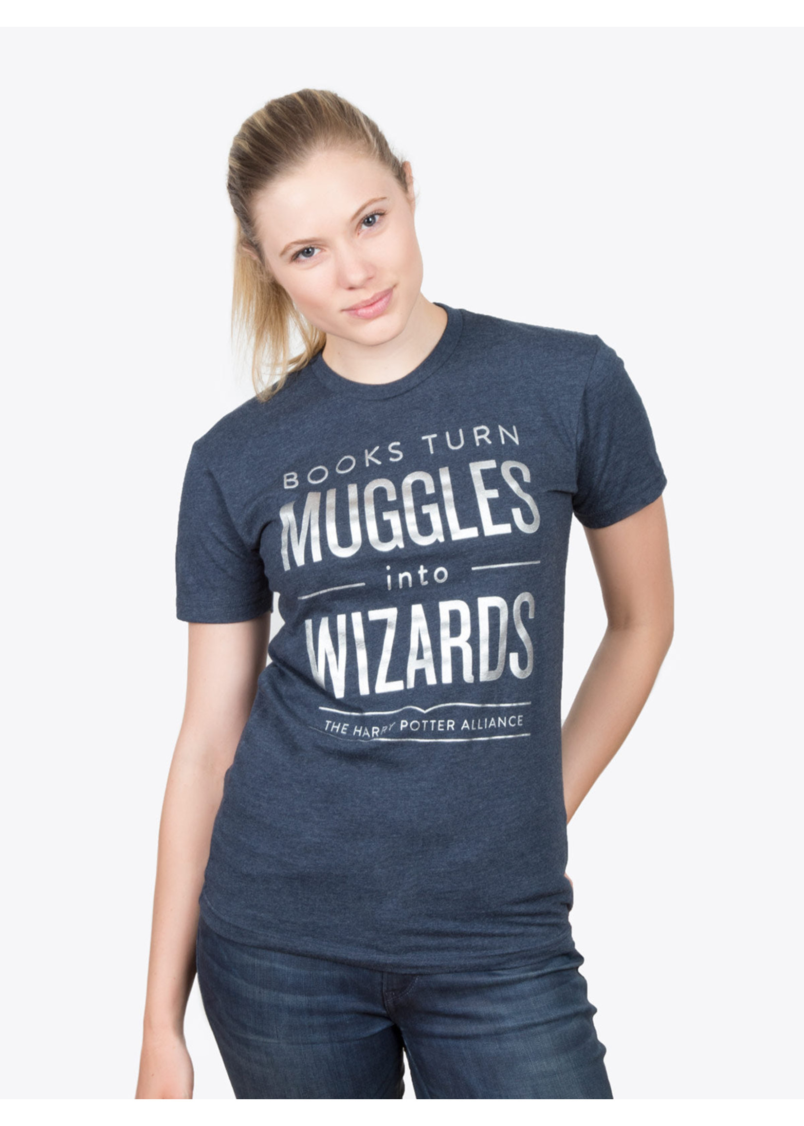 Out of Print Books Turn Muggles Into Wizards T-Shirt - Adult Unisex