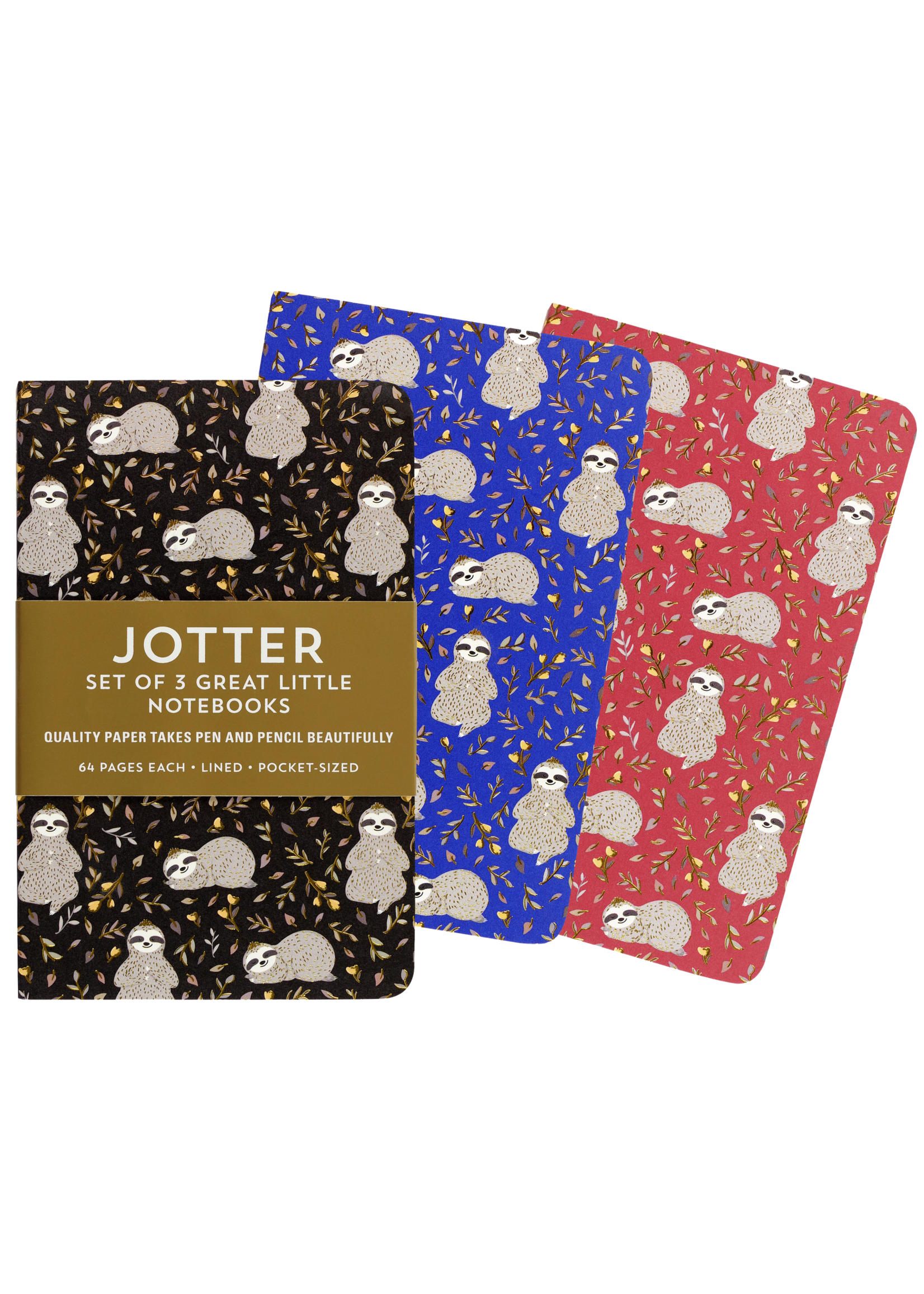 Peter Pauper Press Sloths Jotter Mini Notebooks