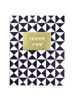 Think of Me Designs Thank You Blue & White Geometric