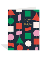 Halfpenny Merry and Bright Ornaments Pack of Five Greeting Cards