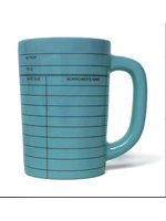 Out of Print Library Card Blue Mug