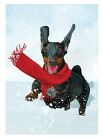 Allport Editions Daschund Through The Snow Greeting Card