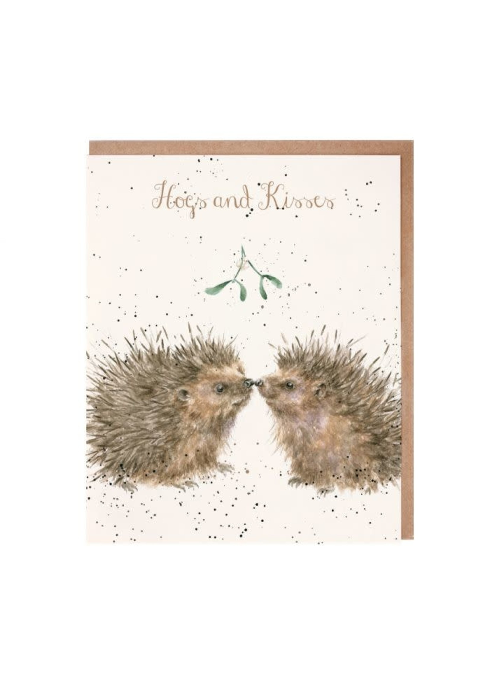 Wrendale Designs Hogs and Kisses Christmas Card