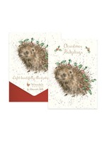 Wrendale Designs Christmas Hedgehugs Notecard set - 8 cards