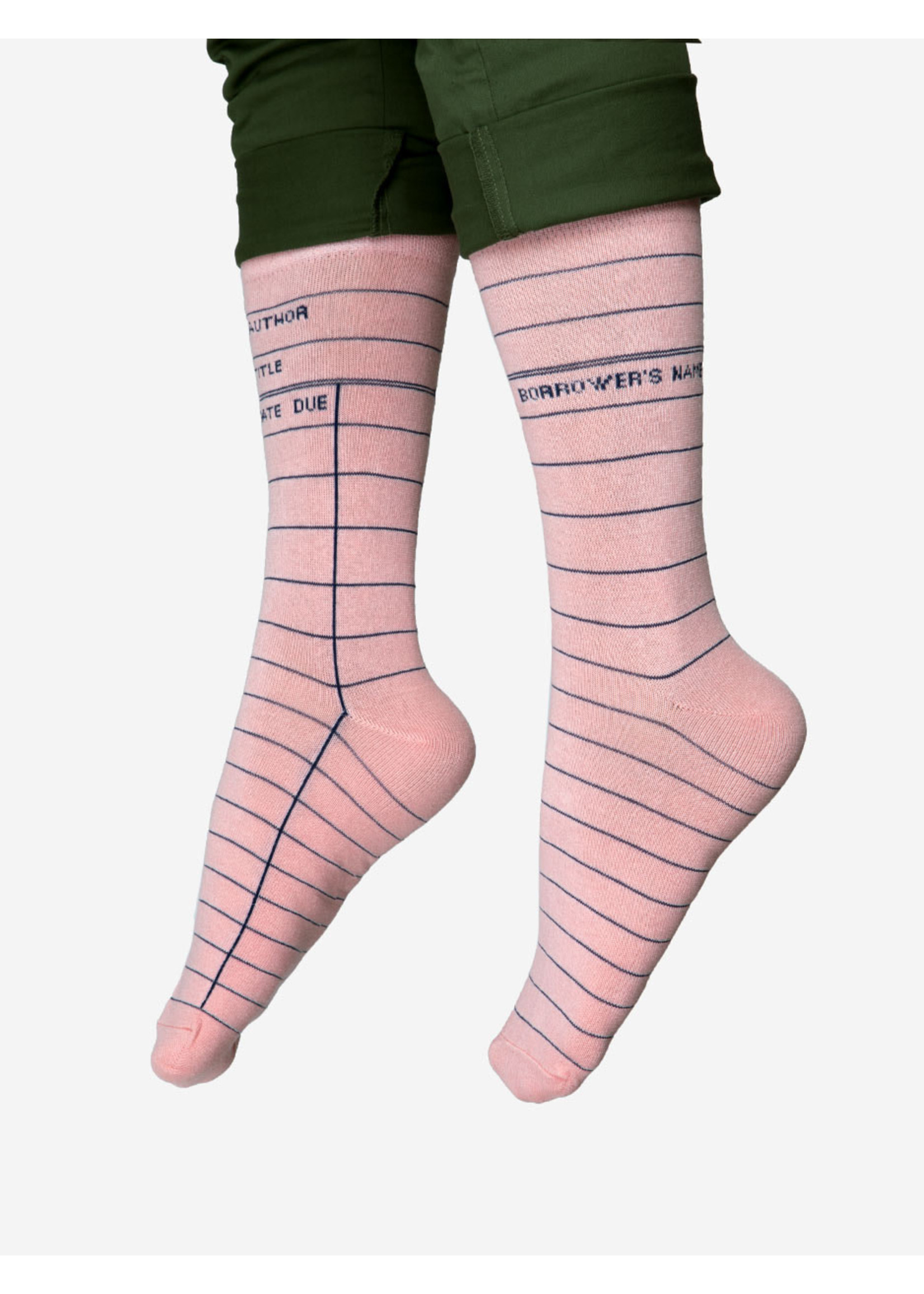 Out of Print Library Card Socks - Adult