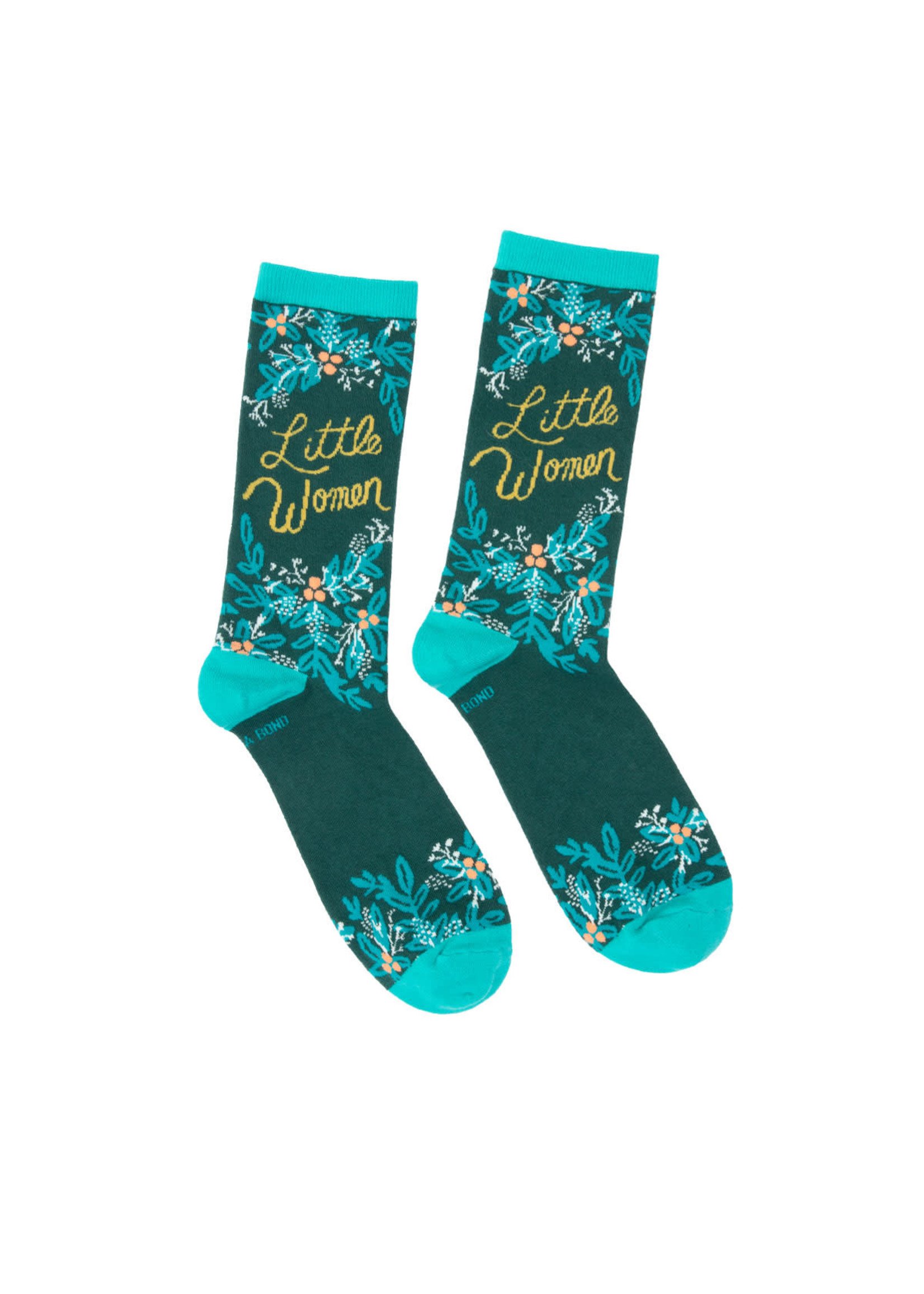 Out of Print Puffin in Bloom: Little Women Adult Socks