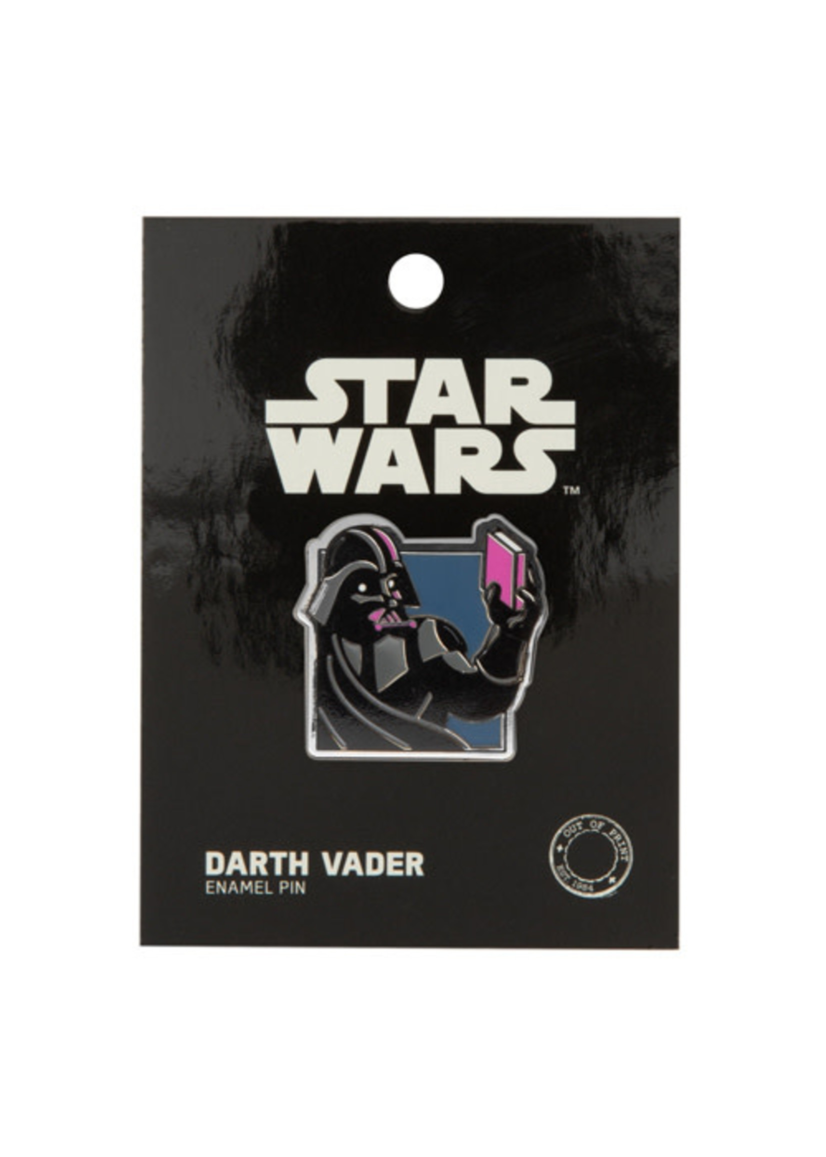 Out of Print Darth Vader Star Wars Read Enamel Pin
