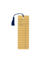 Out of Print Library Card Yellow Bookmark