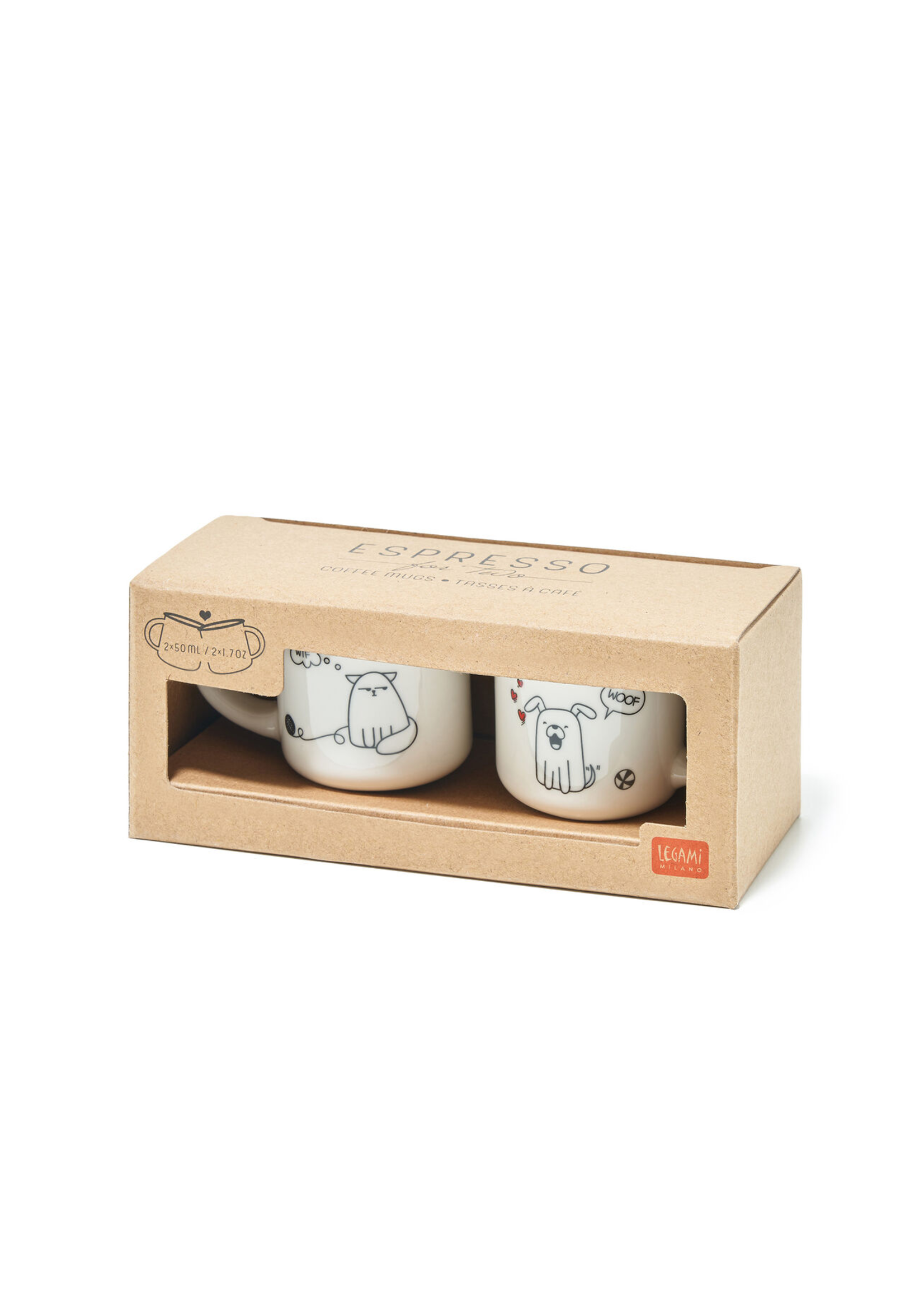 ESPRESSO FOR TWO - COFFEE MUG- DOG&CAT Legami Dog & Cat Tazzine da