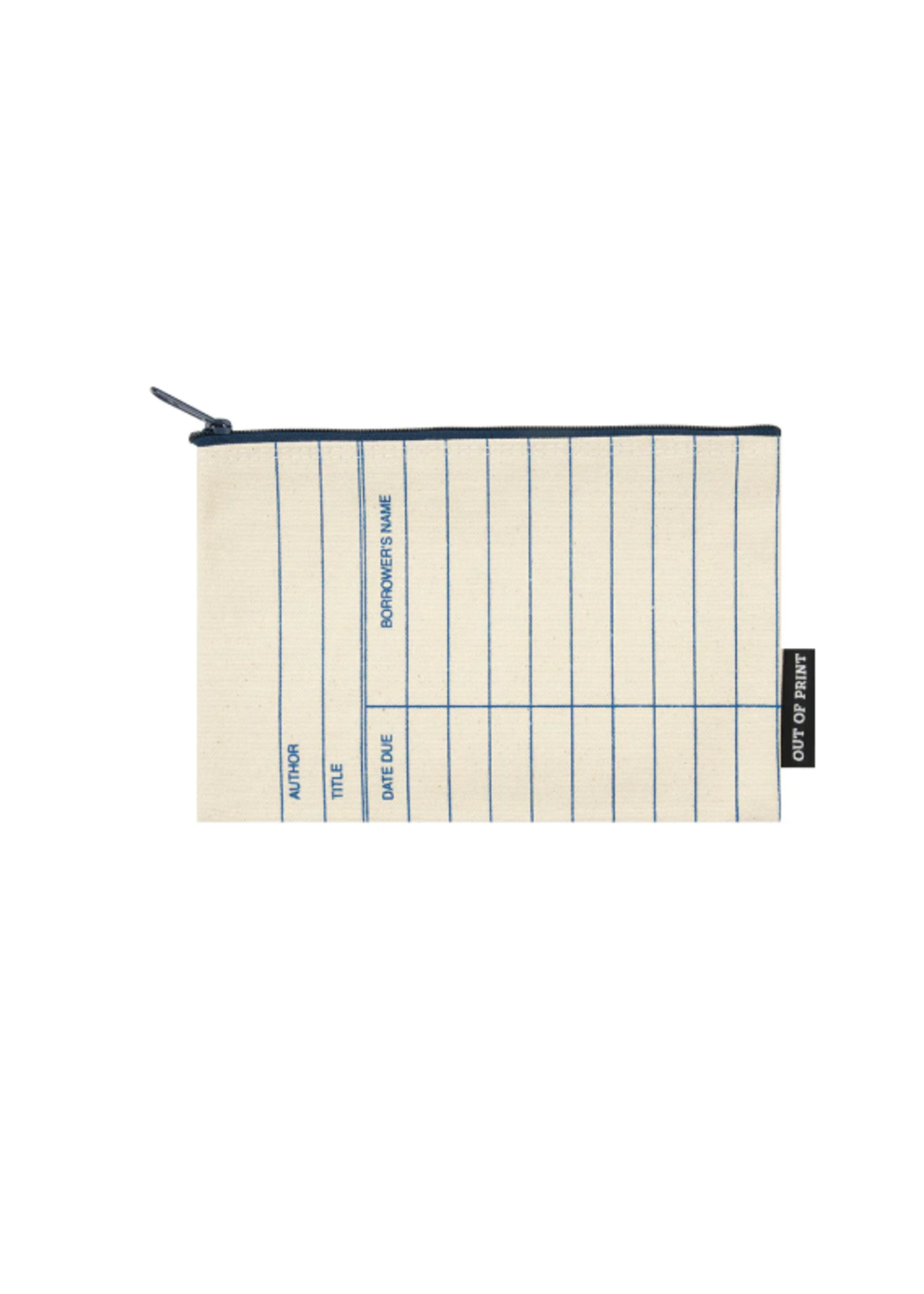 Out of Print Library Card Natural Pouch Tote