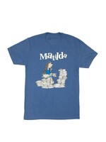 Out of Print Matilda Book Pile Blue T-Shirt