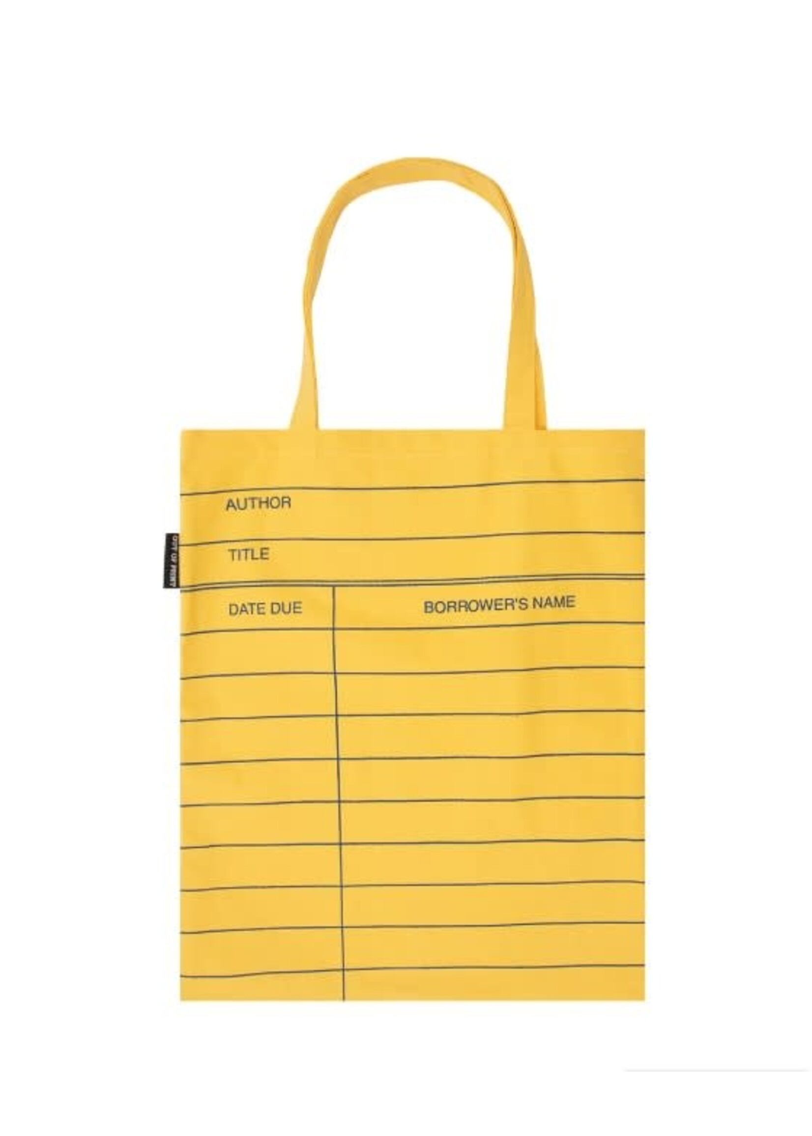 Out of Print Library Card Yellow Tote