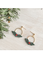 That's Sew Me Christmas Garland Dangle Earrings Clay