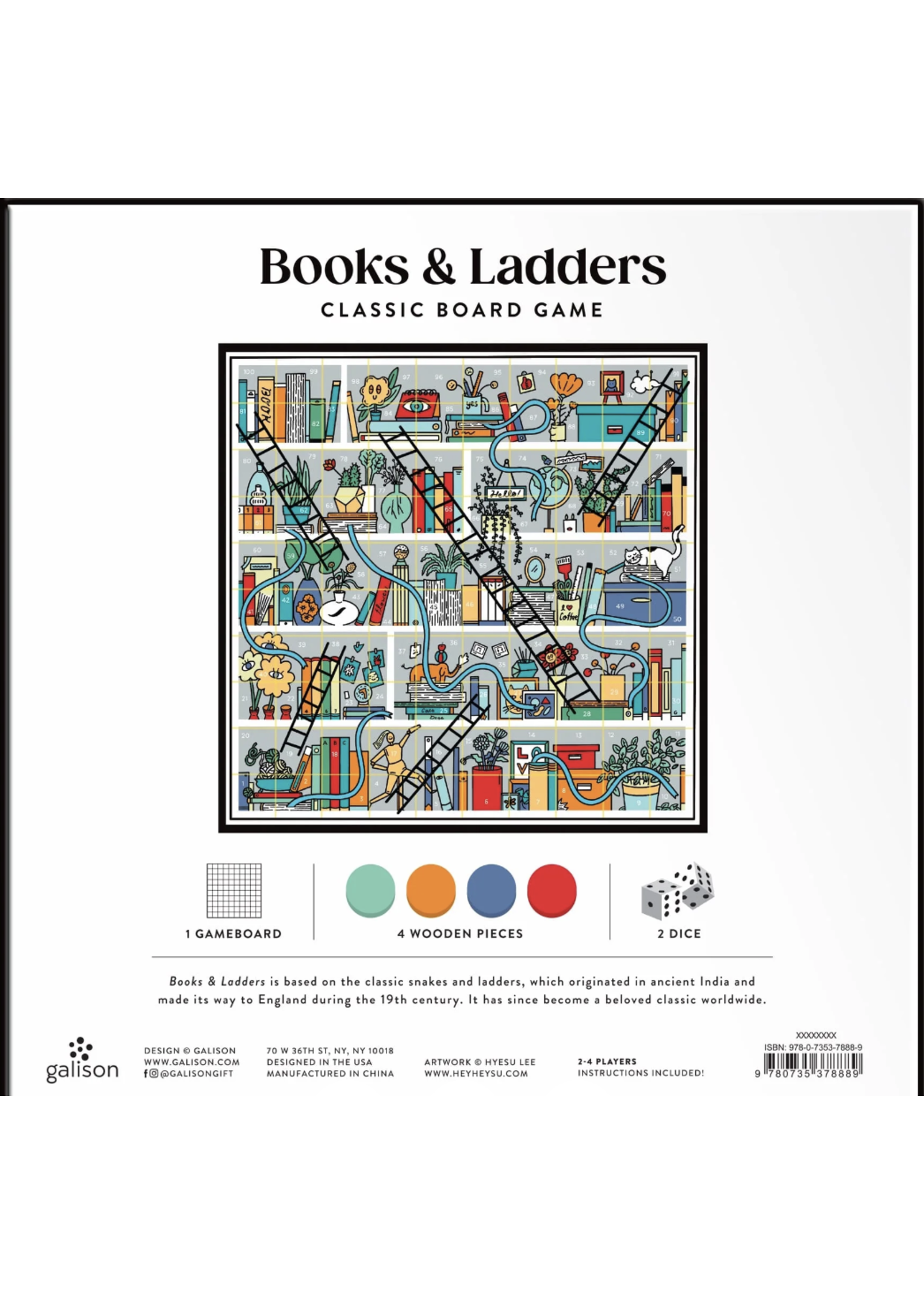 Galison Books and Ladders Game