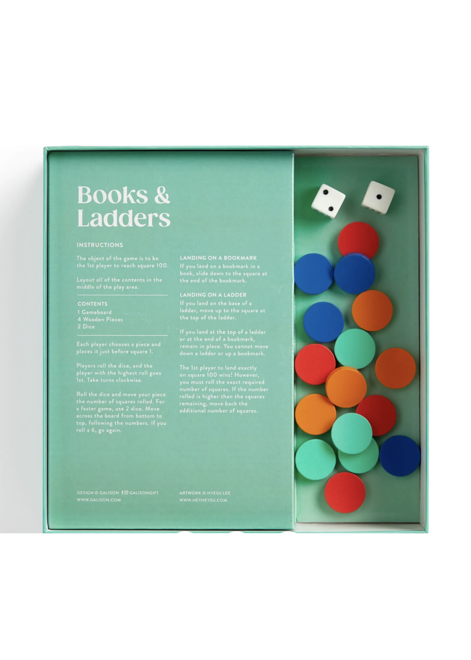 Galison Books and Ladders Game