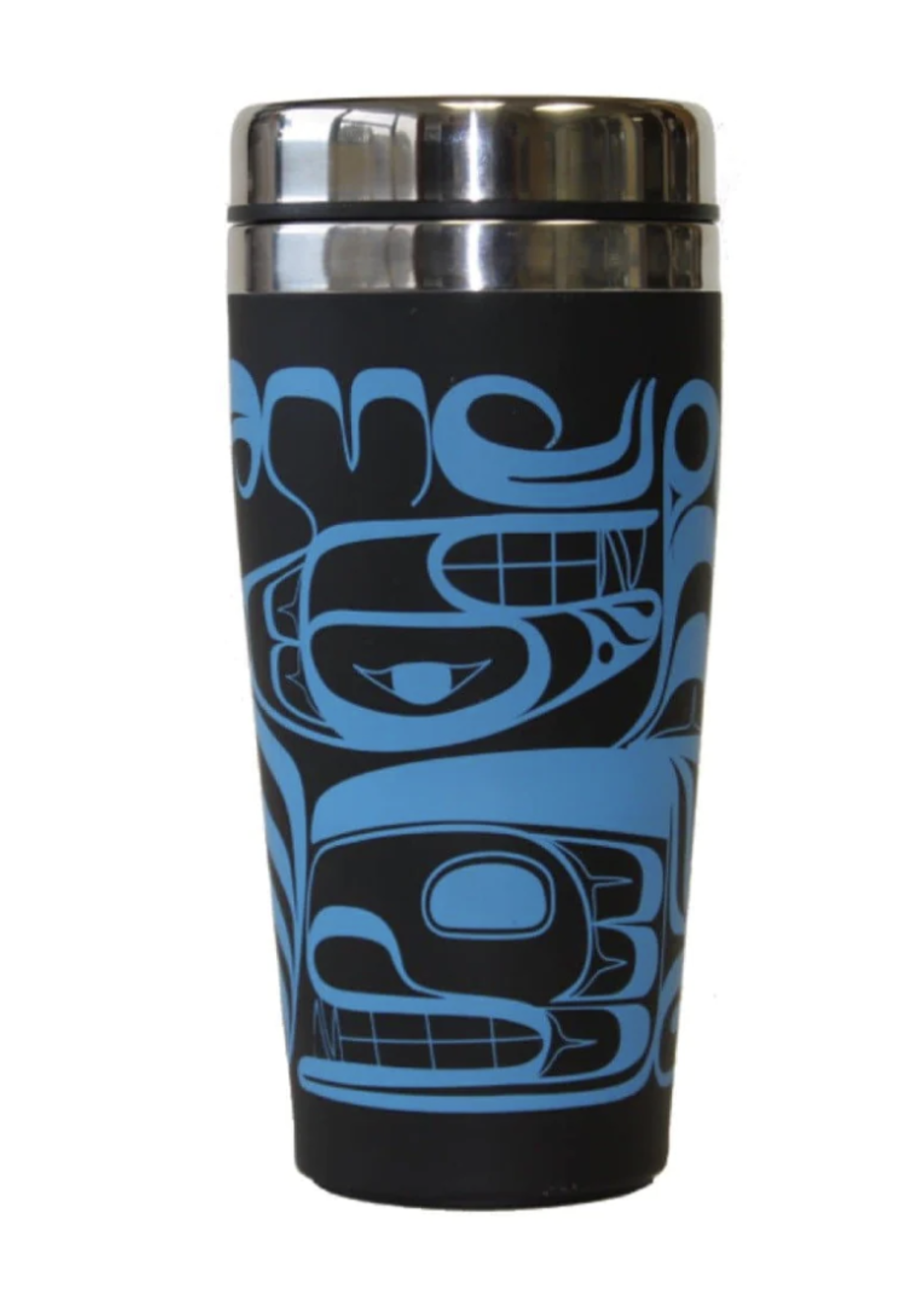 Native Northwest Stainless Steel Travel Mug - Four Clans by Terry Star