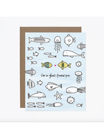 Carolyn Draws So Glad I Found You Fish Couple Greeting Card