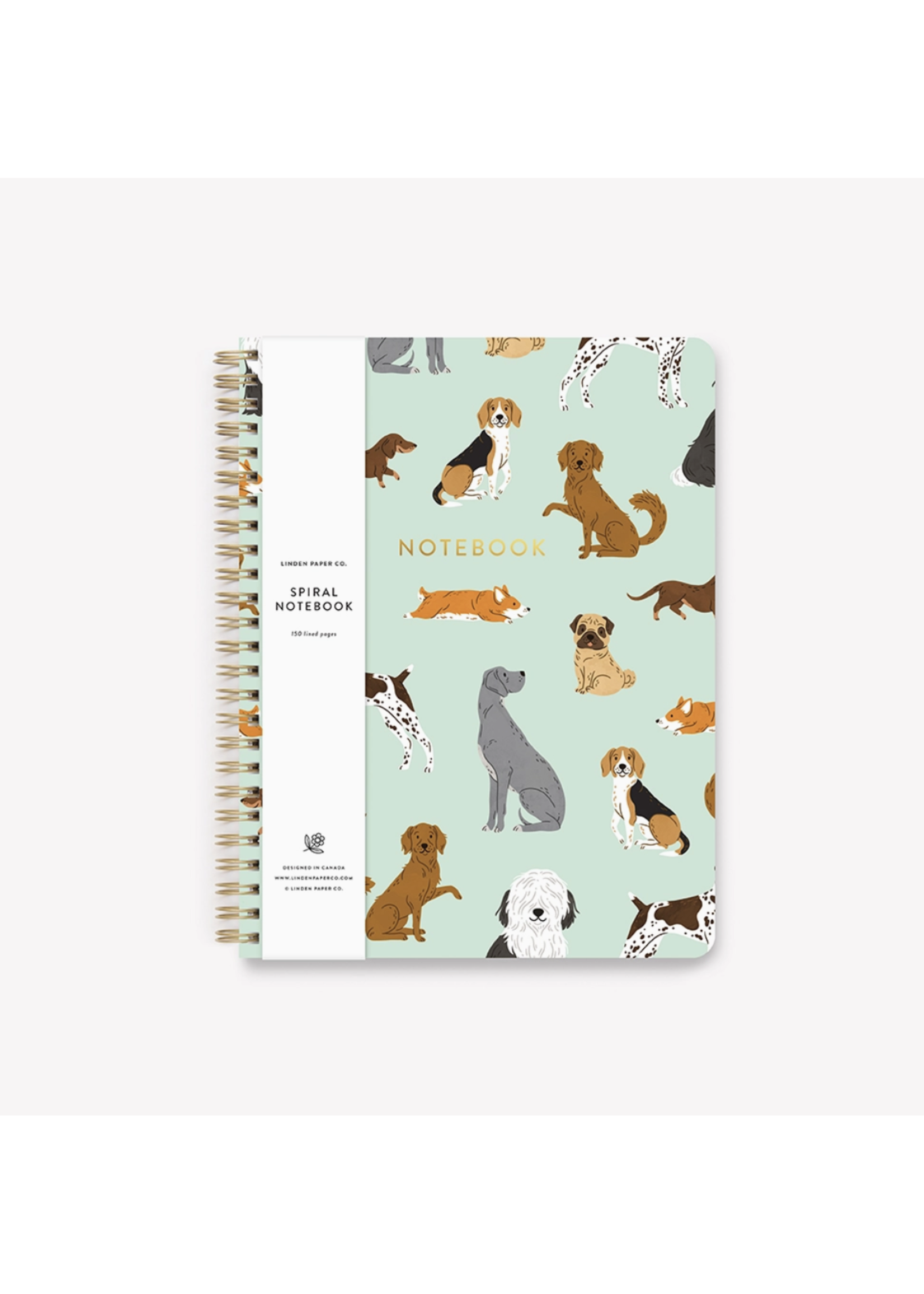 Linden Paper Co Dogs Spiral Notebook