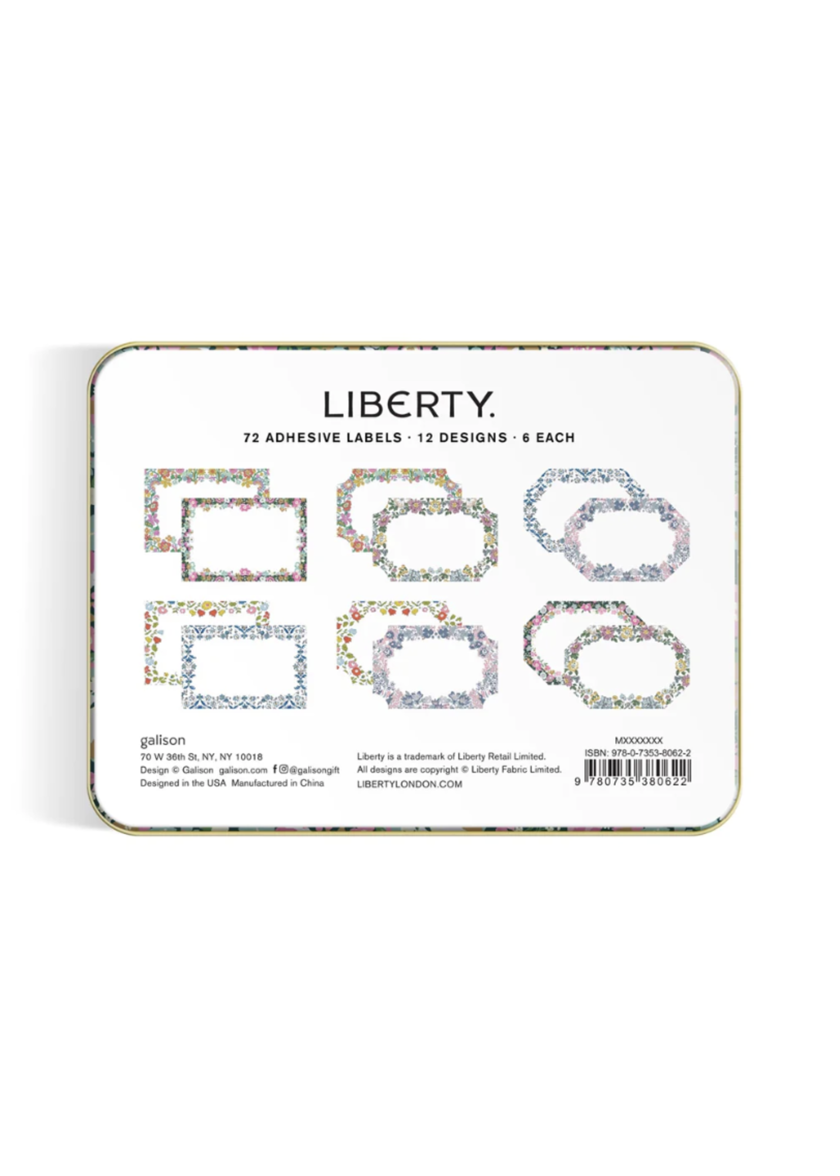 Galison Liberty London Floral Tin of Labels