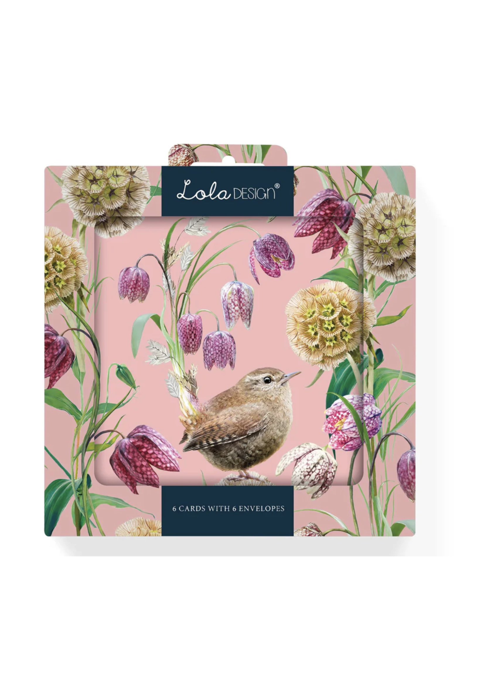 Lola Design Ltd Wren Pattern Notecards Pack of 6