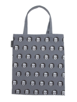 Out of Print Edgar Allan Poe-Ka Dot Gray Tote Bag Out of Print