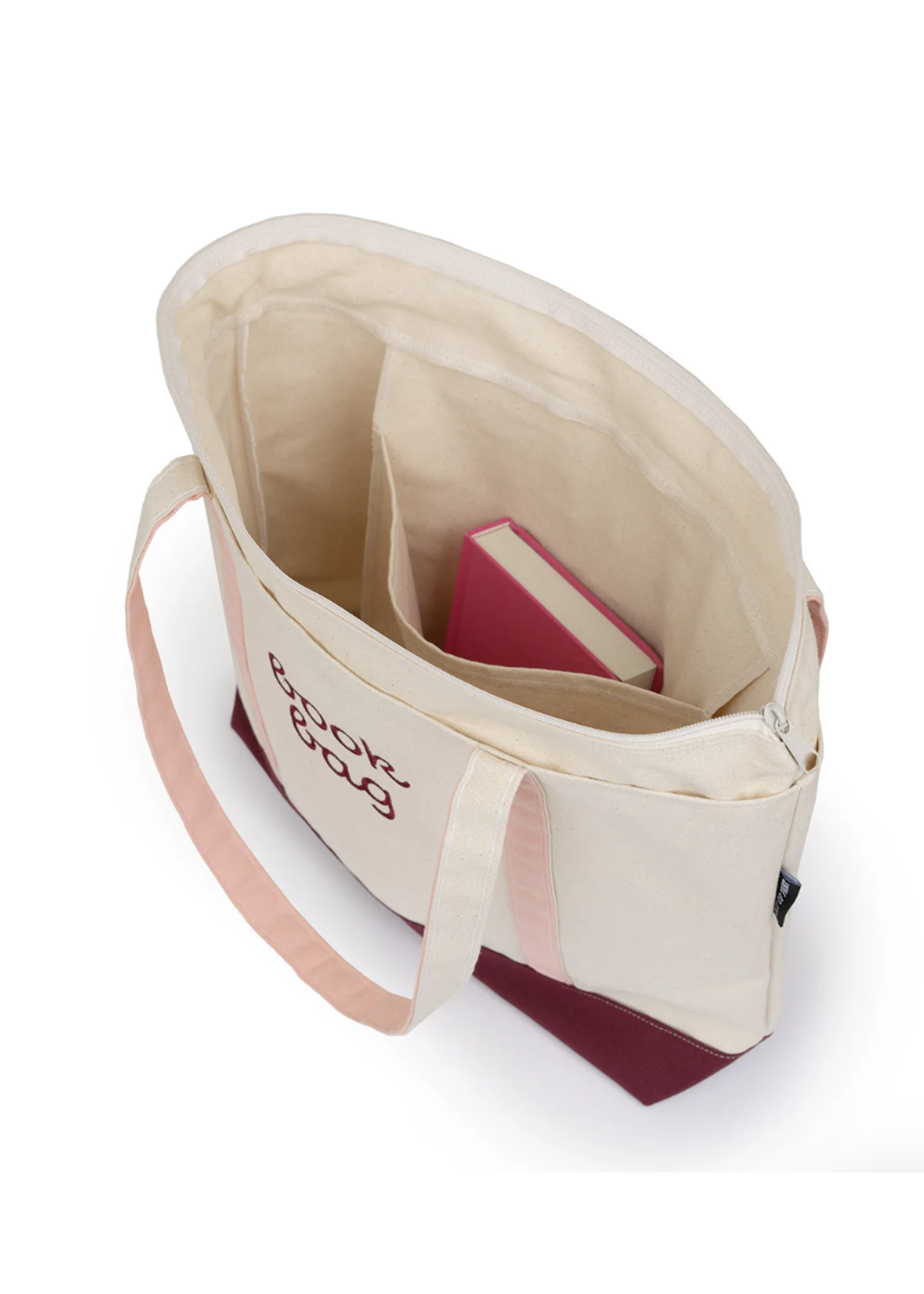 Out of Print Book Bag Zippered Boat Tote Bag