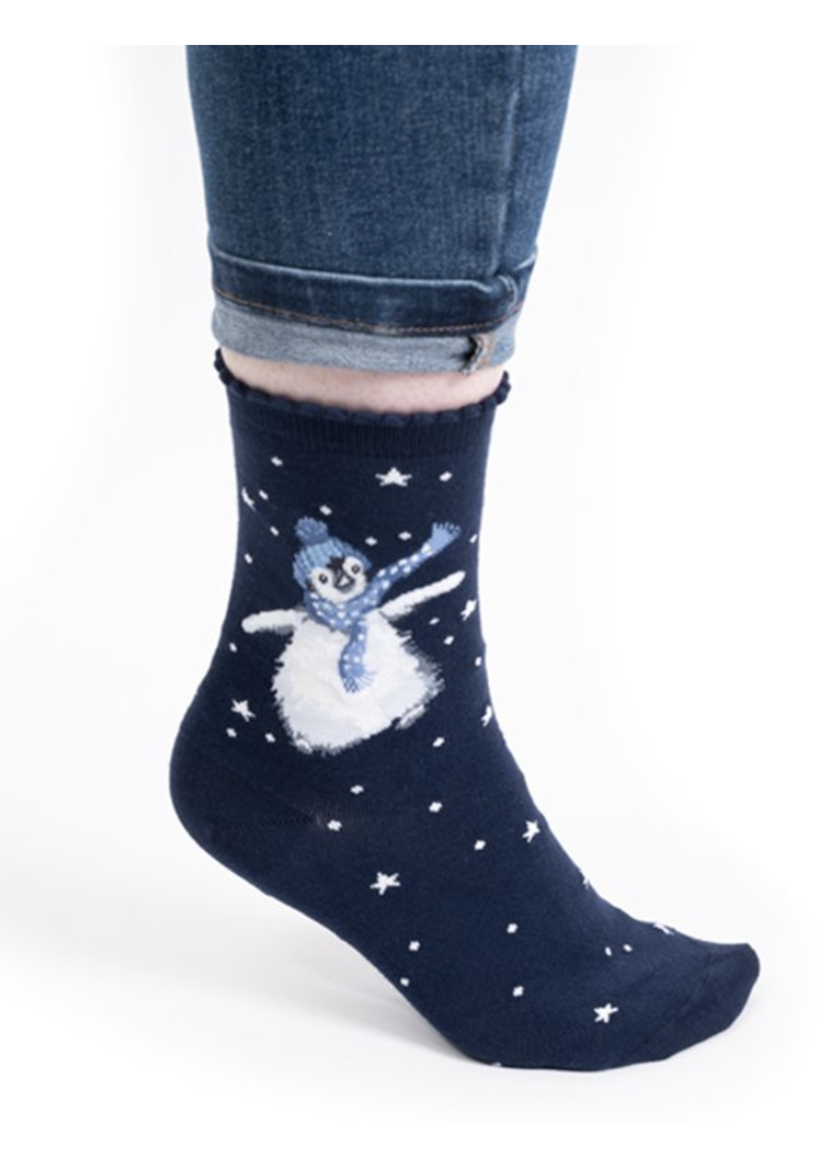 Wrendale Designs Winter Wonderland Penguin Christmas Womens Socks