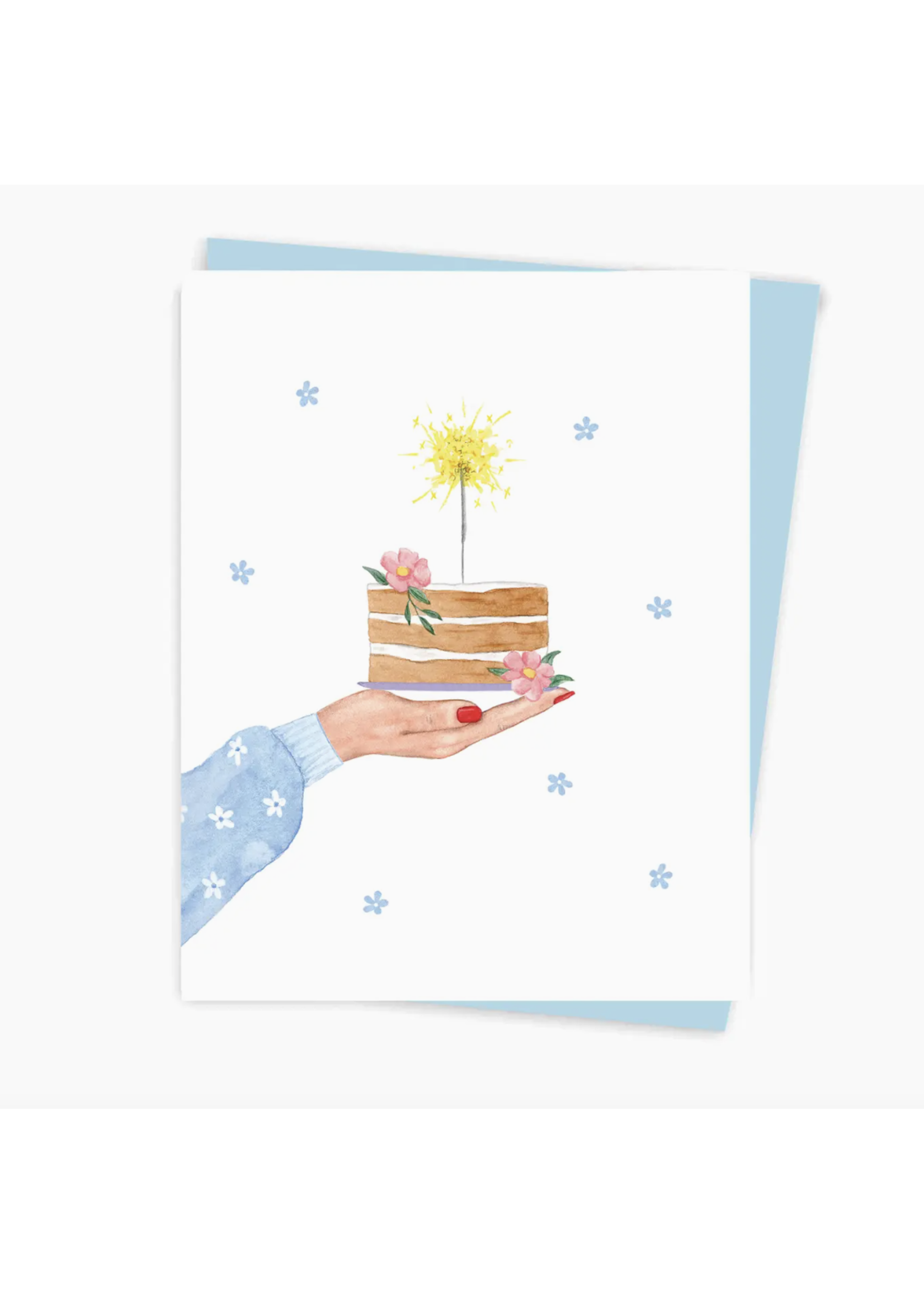 Hobeika Art Hand Holding Birthday Cake