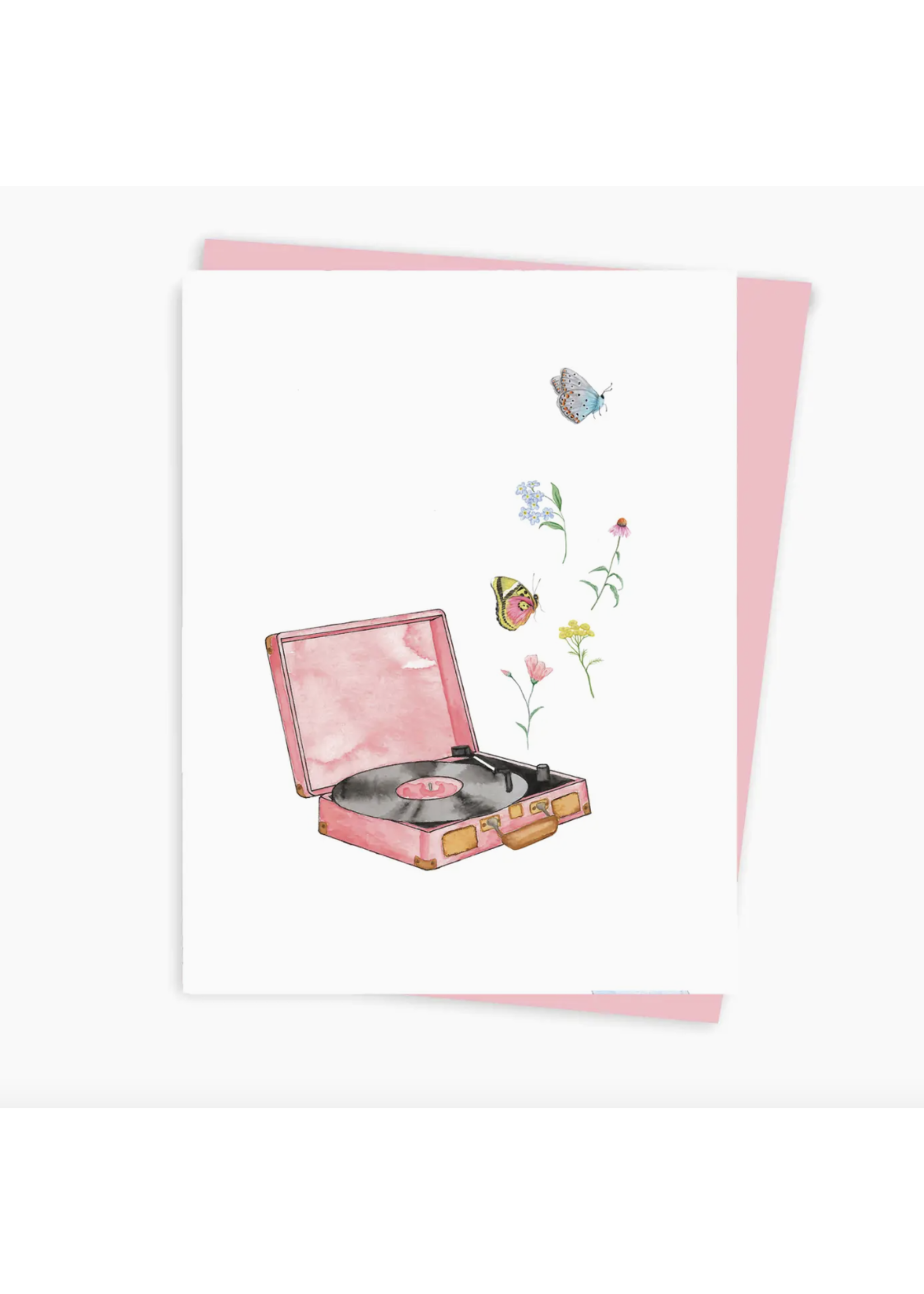 Hobeika Art Pink Turntable with Butterflies