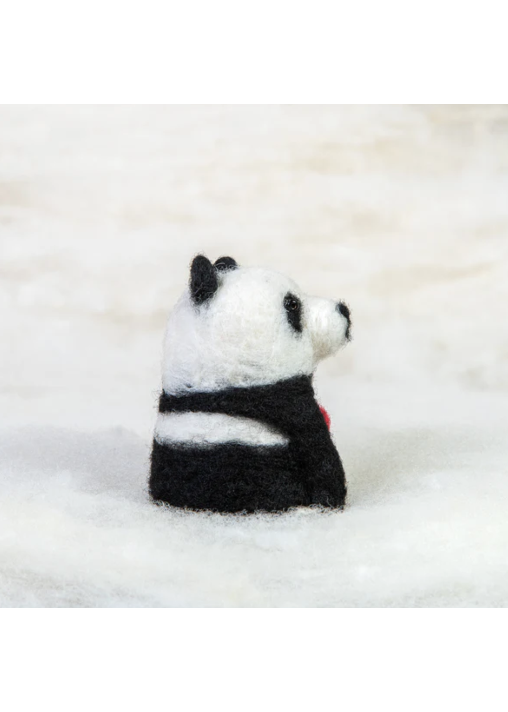 Spectacled Bear Panda Bear with Heart Felti Ornament