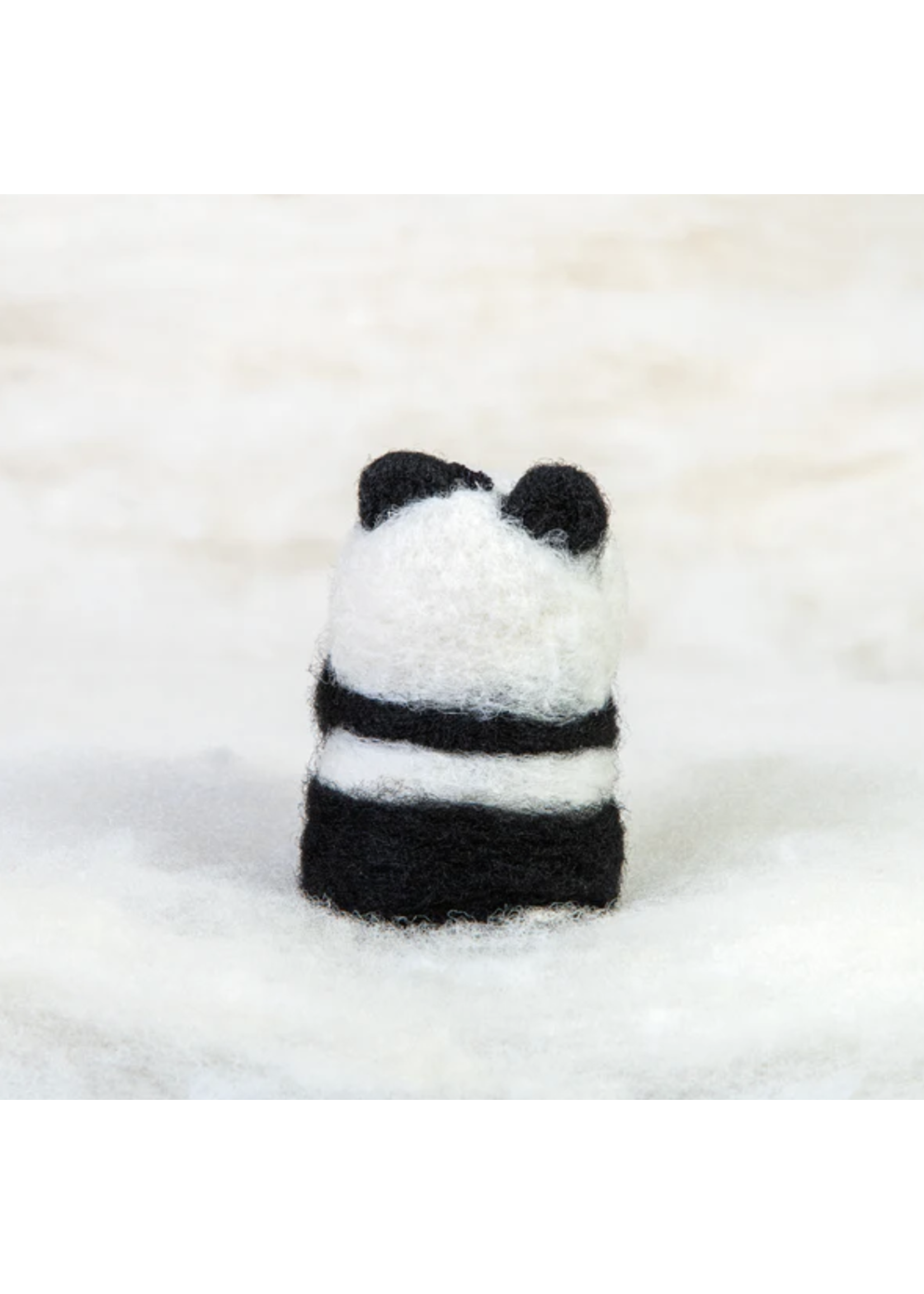 Spectacled Bear Panda Bear with Heart Felti Ornament