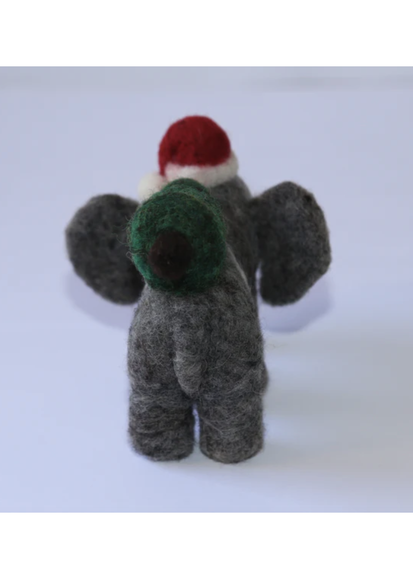 Spectacled Bear Elephant With Tree Felti Ornament