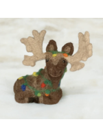 Spectacled Bear Moose with Lights Felti Ornament