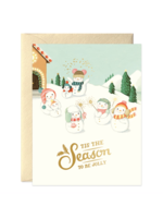 Joojoo Paper Tis the Season to Be Jolly Snowman Family