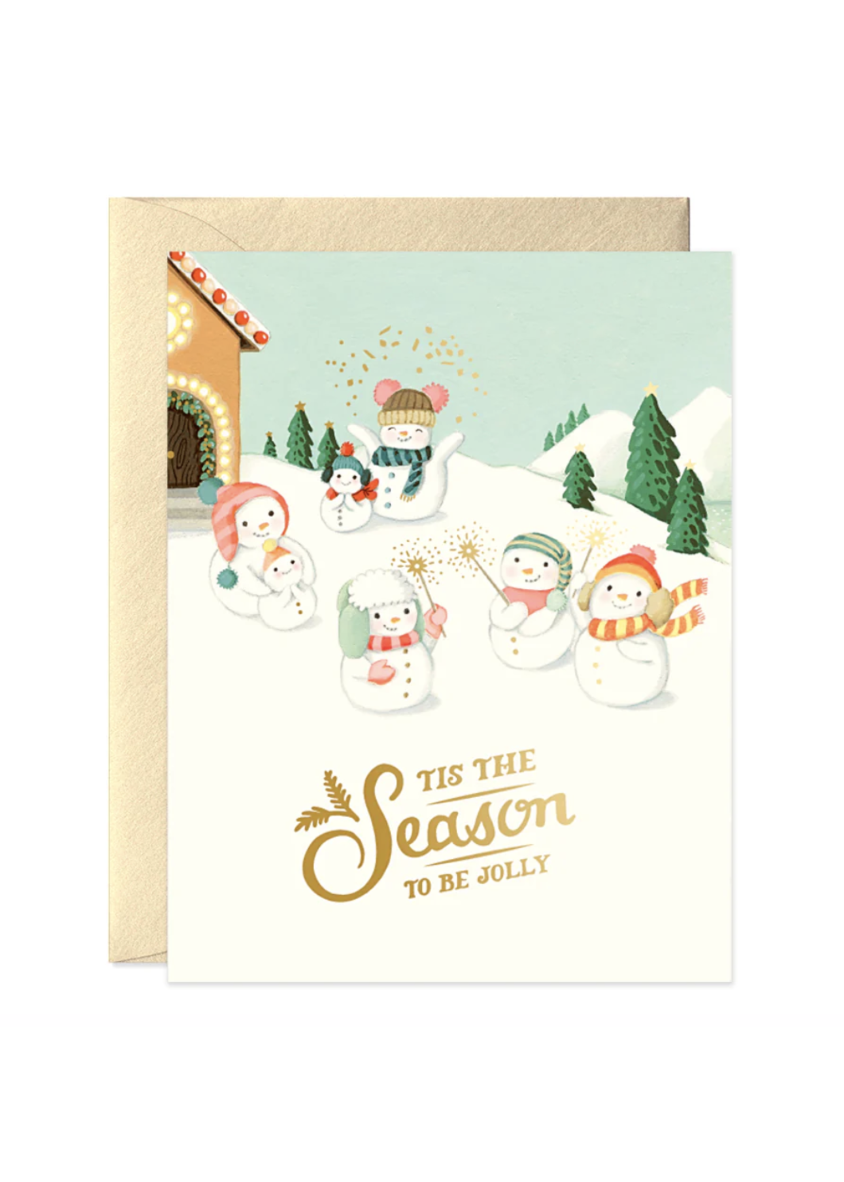 Joojoo Paper Tis the Season to Be Jolly Snowman Family