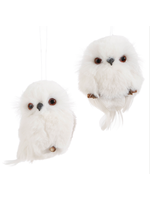 Raz White Owl Ornament