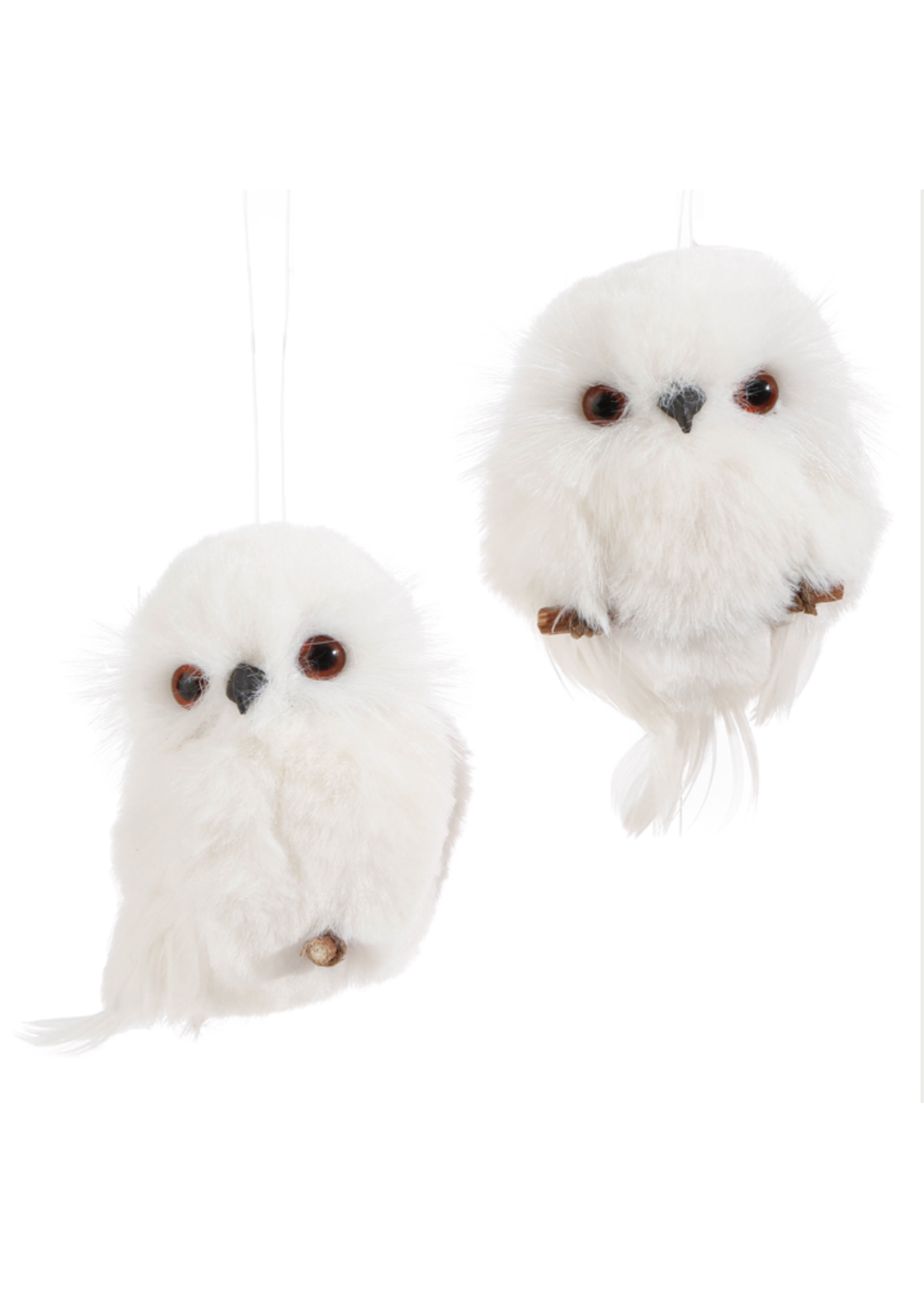 Raz White Owl Ornament